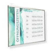 Tuerschild Vitrum G aus Glas und Edelstahl DIN A4